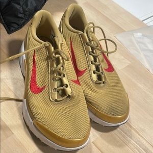 Nike gold shoes